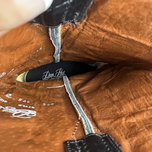 Dan Post  Snakeskin Leather Cowboy Boots Women’s Western Boho Rodeo, Sz. 8M - Picture 10 of 14